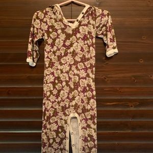 Milkbarn hooded floral romper